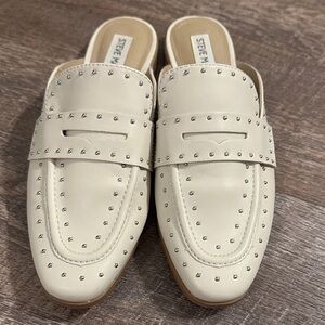 Steve Madden Kendle Leather Studded Loafer Slides